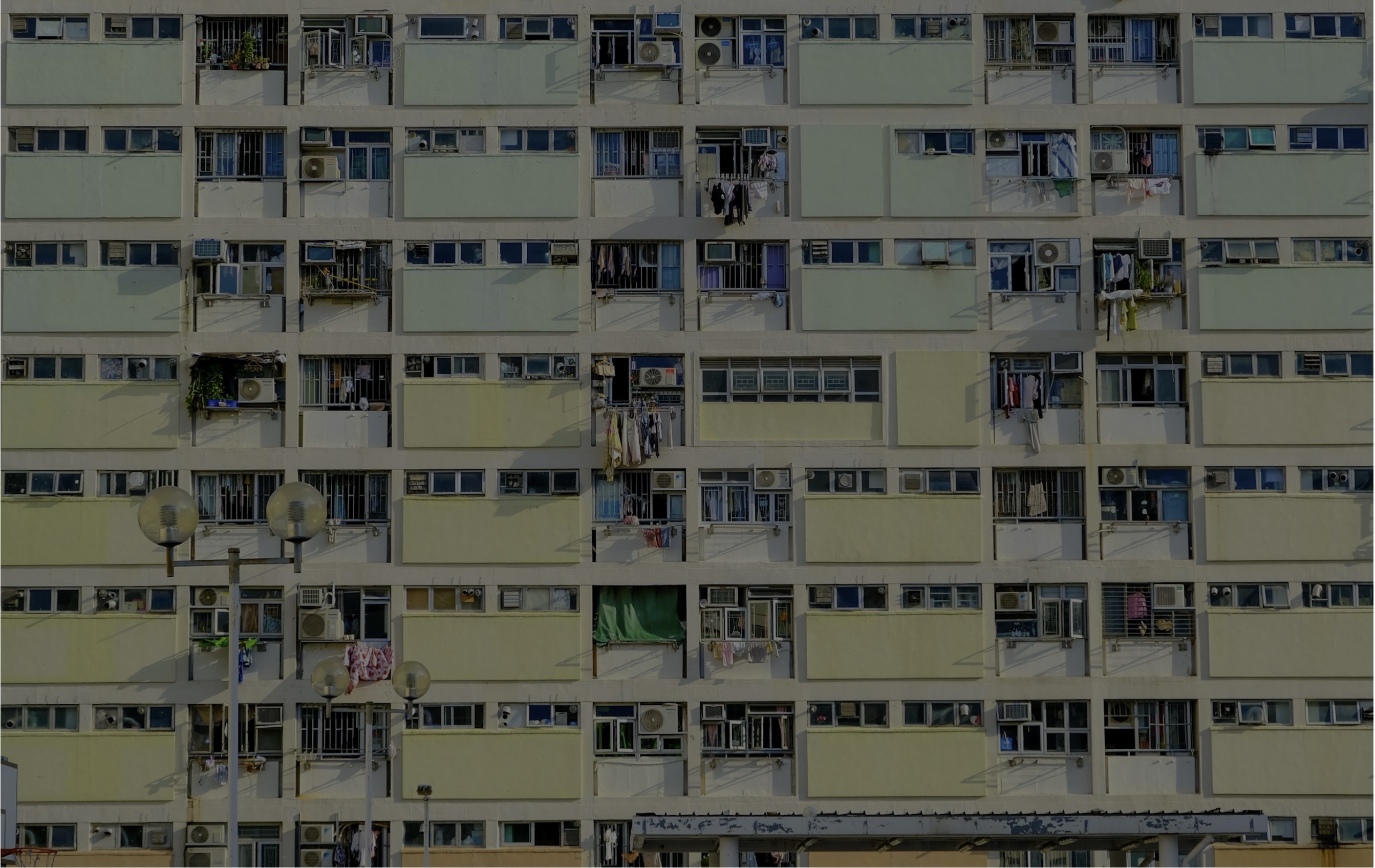 Urban apartment building background